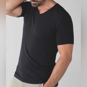 Lululemon 5 Year Basic V T Shirt Men Sz L Black Vee Neck